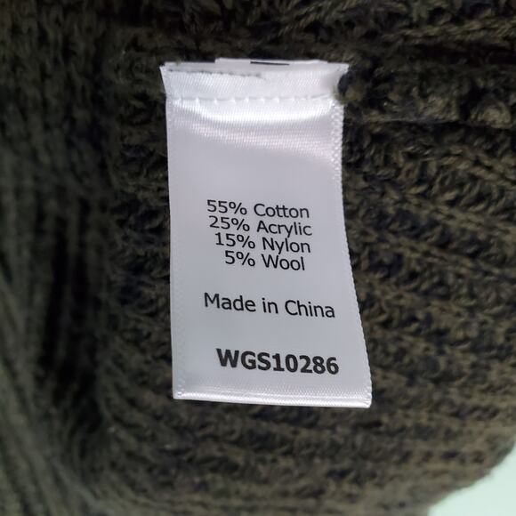 Market & Spruce Womens Olive Green Tabatha Waffle Knit Cardigan Sweater Size XXL - Picture 4 of 5